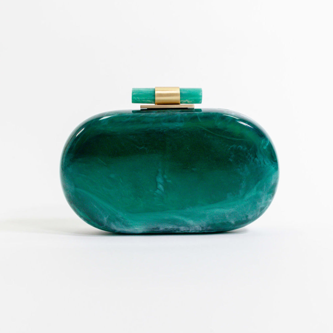 Jade Ethereal Capsule Clutch