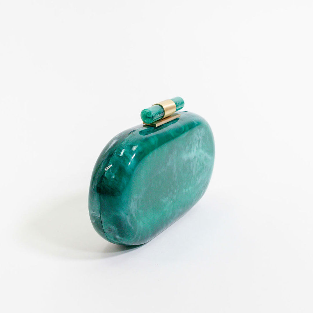 Jade Ethereal Capsule Clutch