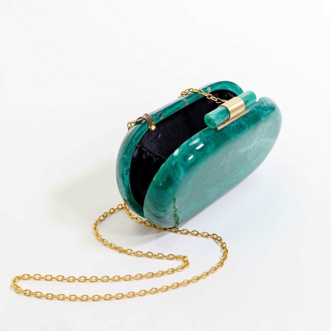 Jade Ethereal Capsule Clutch