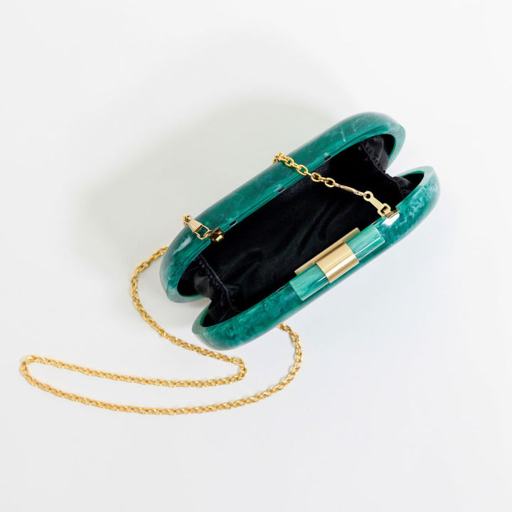 Jade Ethereal Capsule Clutch