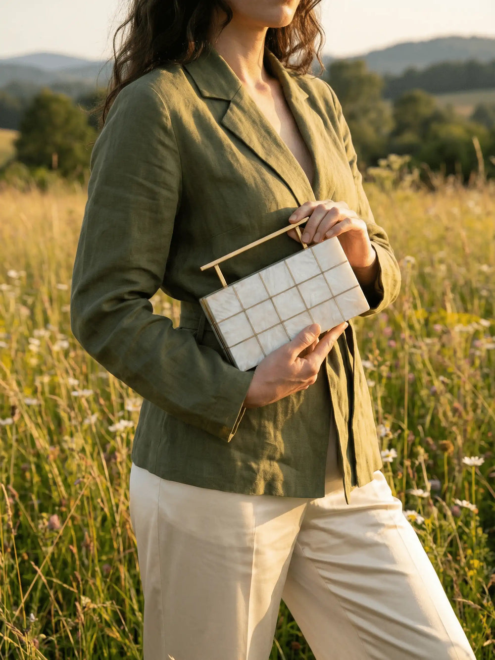 Clutch Cristalino - Perla