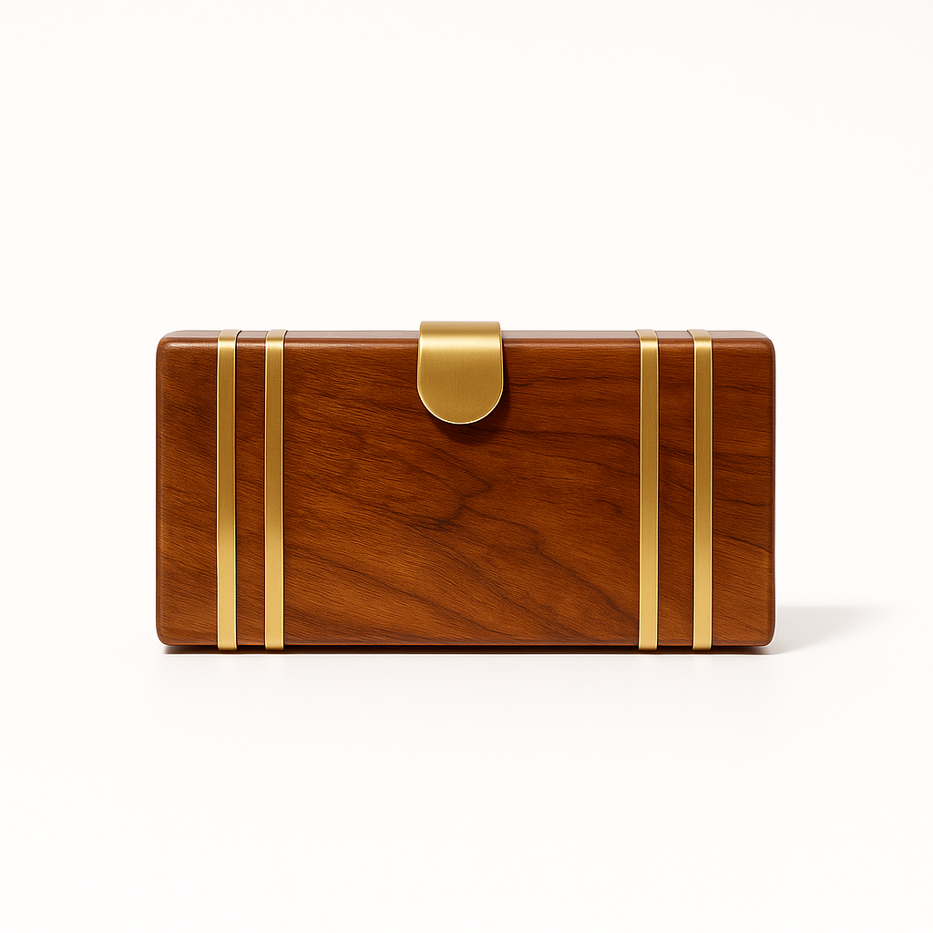 Wooden Opulent Clutch