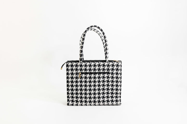 Black Checker Chic Box Bag (Large)